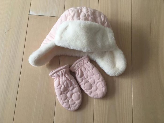 Komplet czapka + rękawiczki F&F roz 74/80