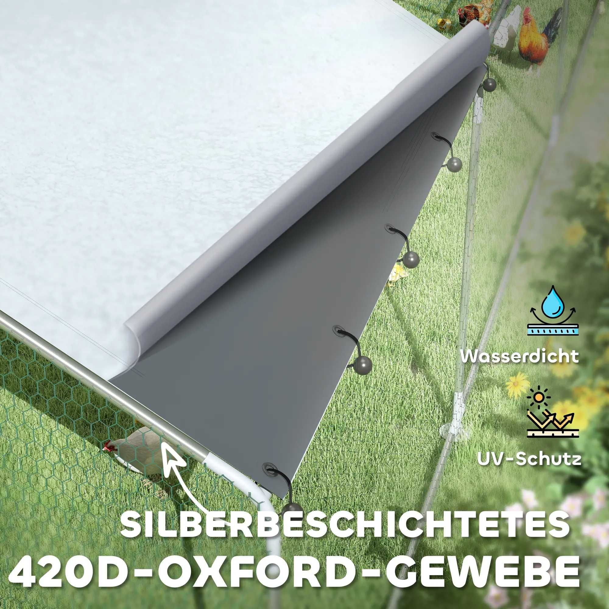 Kurnik Wybieg dla Kur XXL 3x8m 24m2 24-30 kur OCYNKOWANY MOCNY Woliera