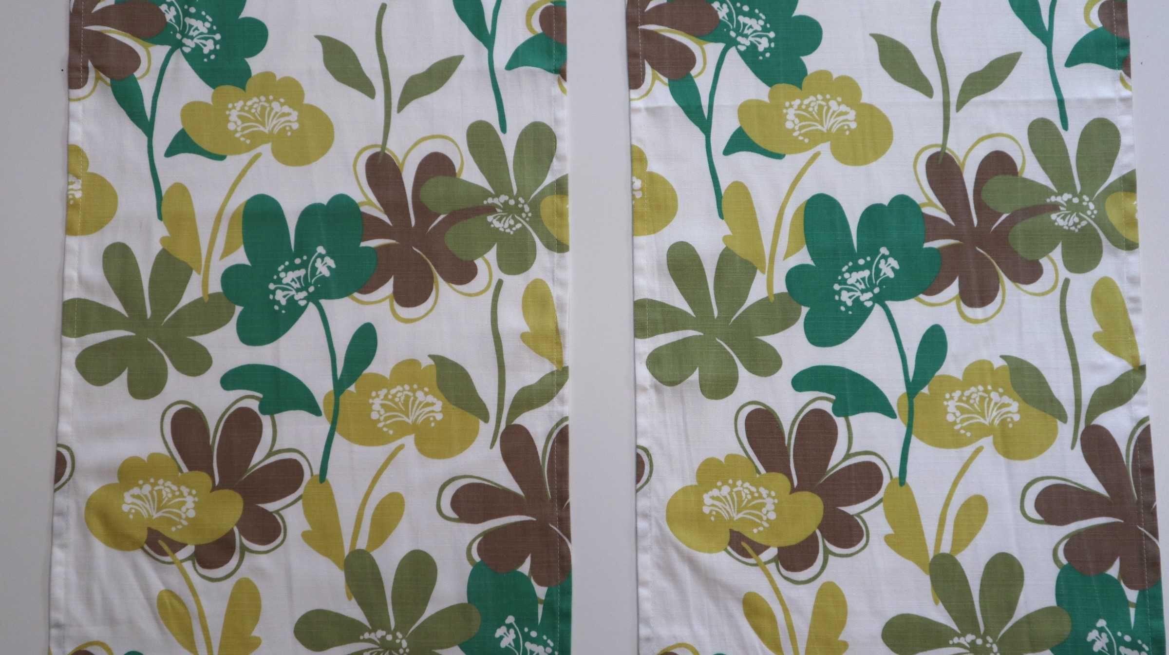 Zasłony/panel ozdobny na okno 2 szt. 43x217 wiosenne kwiaty