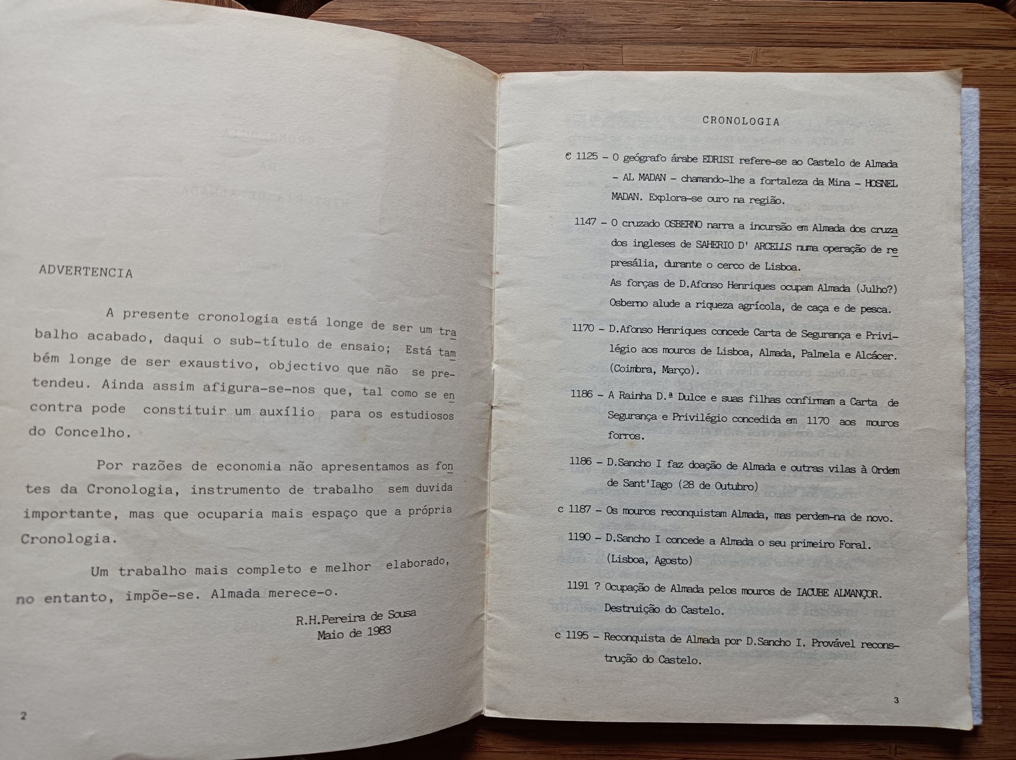 Cronologia da História de Almada 1125/1974