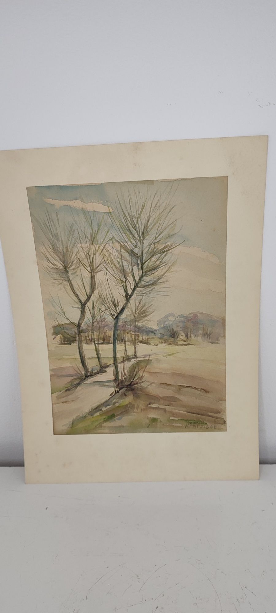 Piękna akwarela 1948 r.