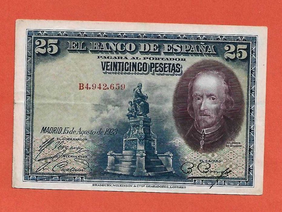 Espanha Nota 25 Pesetas 1928