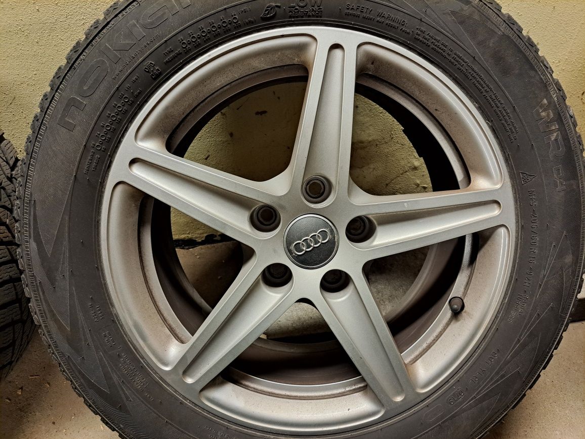 Koła oryginał audi 16 5x112 opony zimowe 205/60/16 felgi stan idealny