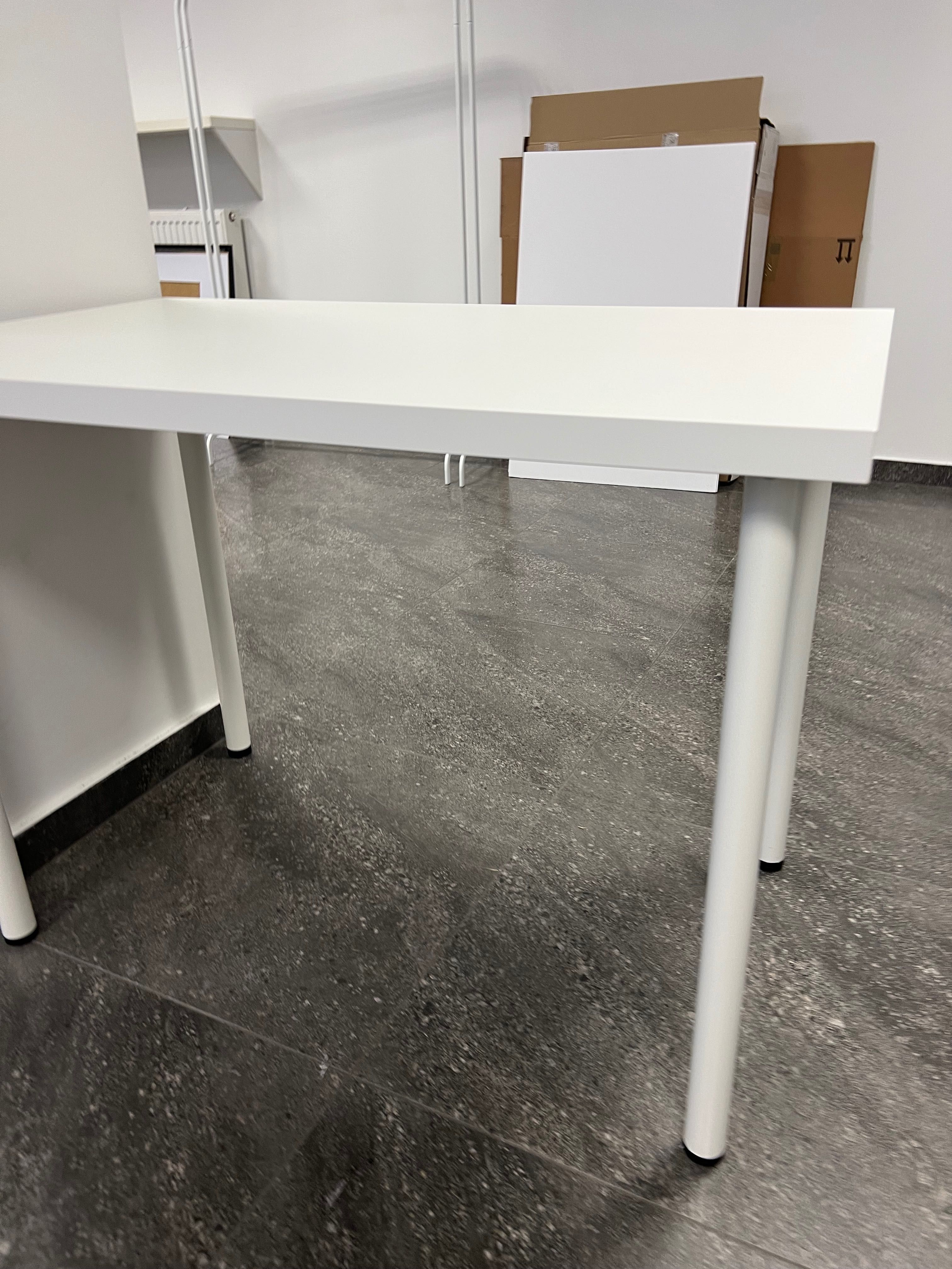 Biurko biały i ciemnoszary model, 120x60 cm Ikea jak nowe