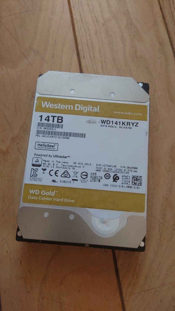 Жесткий диск 3.5" 14TB WD (WD141KRYZ), Western Digital жесткий диск