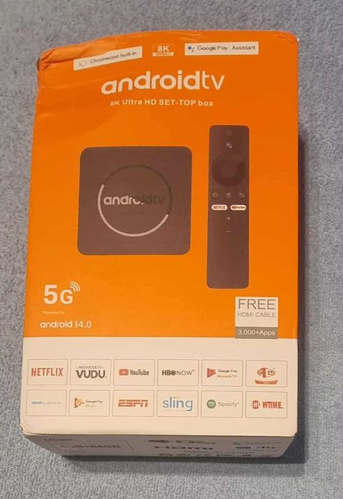 Android TV 8k Ultra HD Set-Top Box 4gb + 64 gb