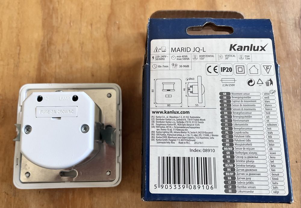 Kanlux czujnik ruchu PIR MARID JQ-L biały