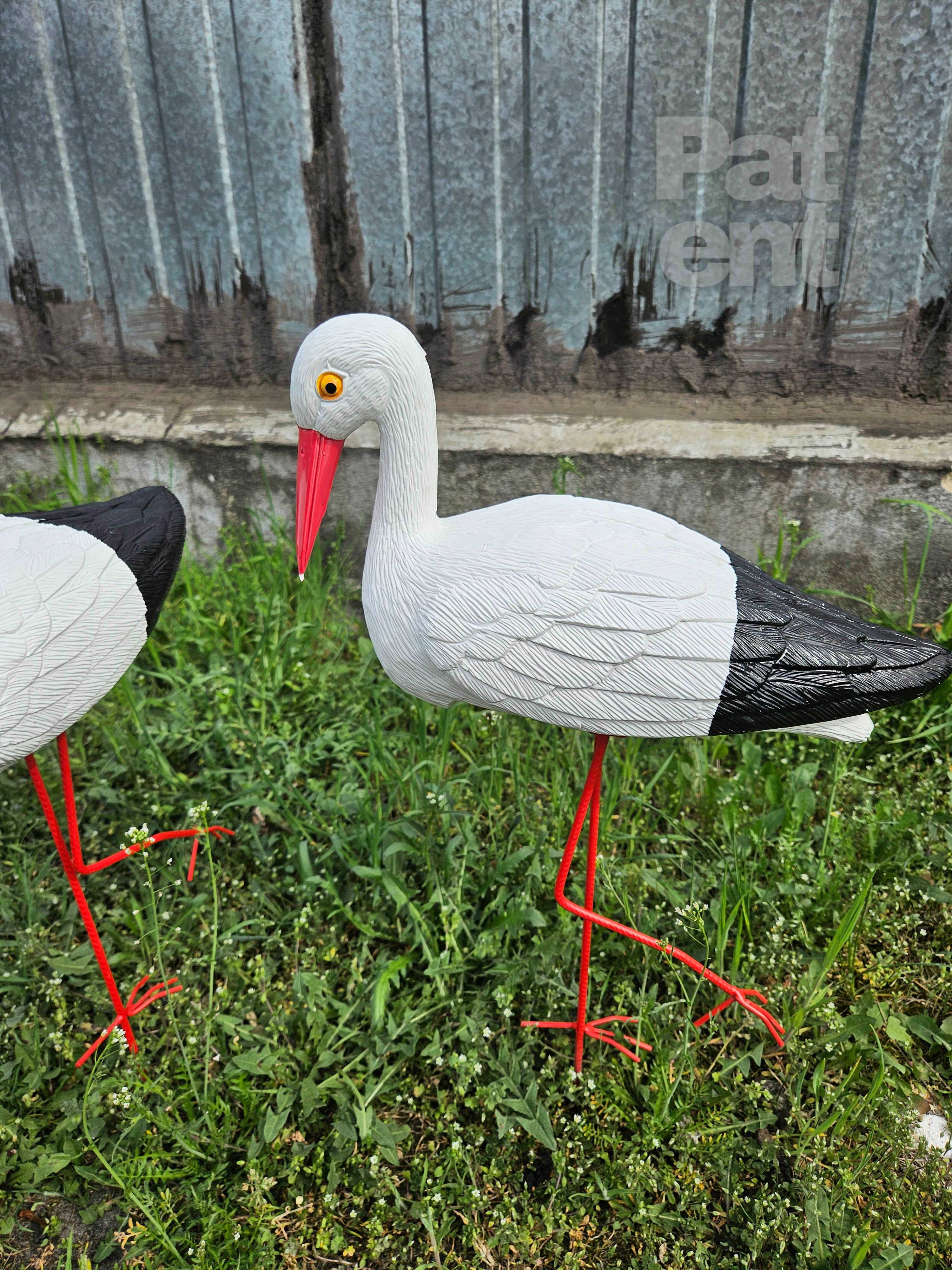 Figurki bocian bociek do ogrodu dekoracja działka ozdoba 2 szt.
