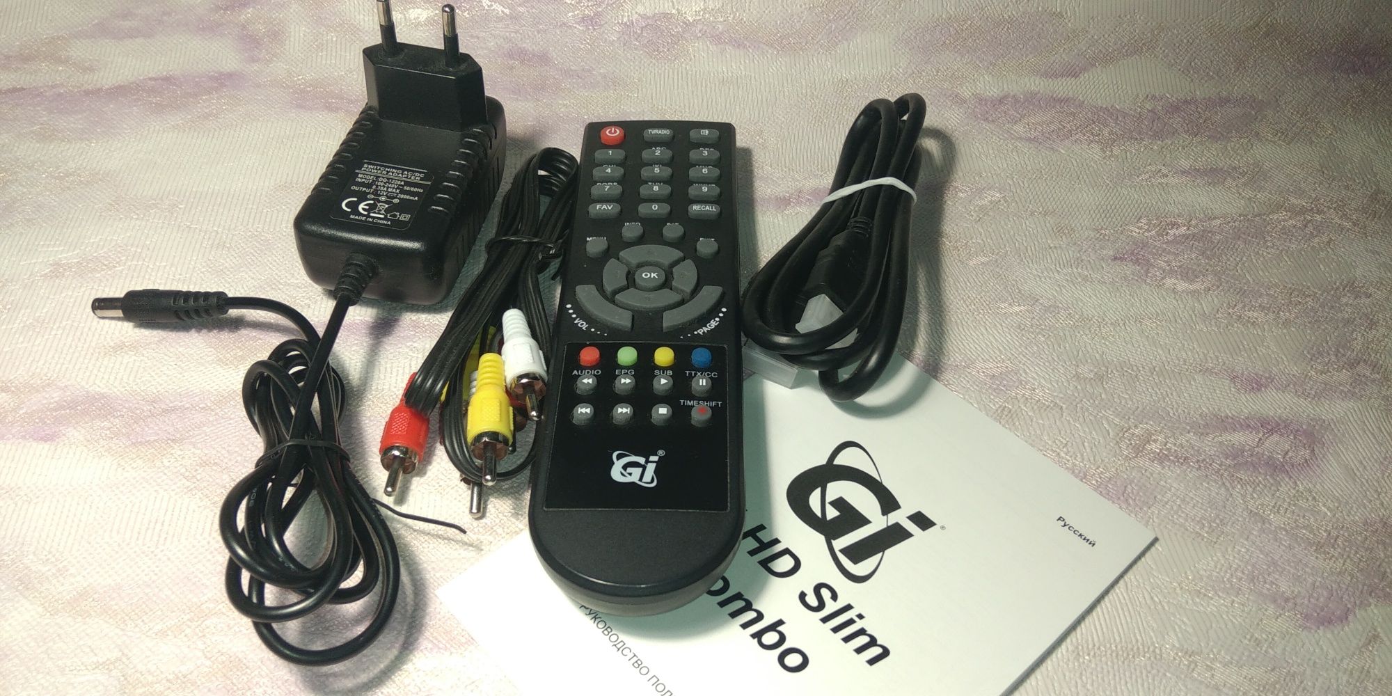 Комбо ресивер тюнер Gi SlimHD Combo спутниковый-эфирный DVB-S2/T2/IPTV