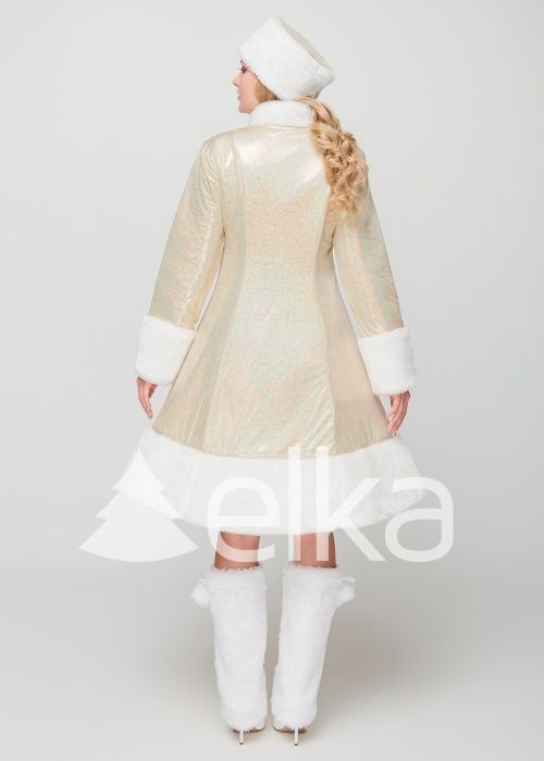 Костюм Снігуроньки Стелла біла, золото, блакитна шуба