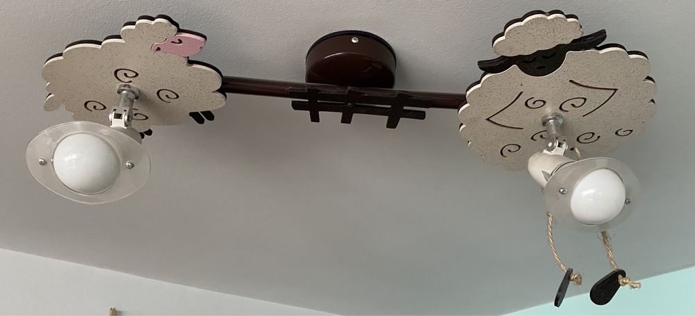 Lampa sufitową owieczki 2 sztuki