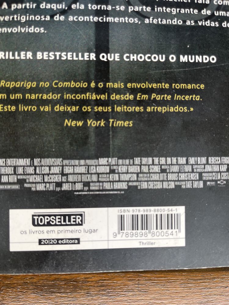 Livro “A Rapariga No Comboio”