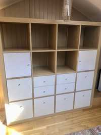 Regał Kallax Ikea z kompletem szuflad i szafek