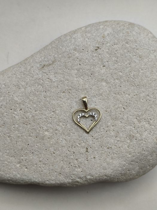 Złota Zawieszka Serce Pr.585 Nowa Zapraszamy