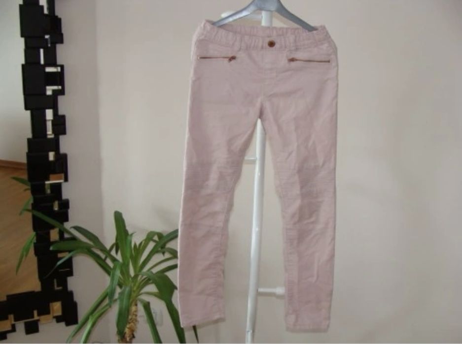 H&M rozowe spodnie tregginsy 134 na 8-9 lat