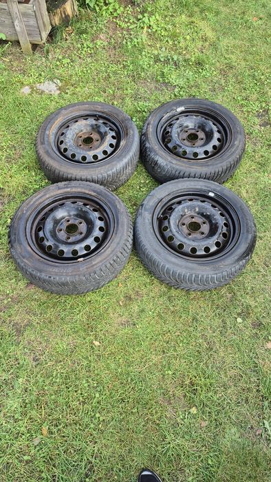 Koła stalowe 16 cali 5x112 Opony zimowe hankook 205 55 r16