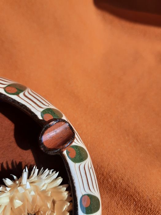 Popielniczka glina etno Boho Bułgaria 
wzory vintage duża retro Bałkan