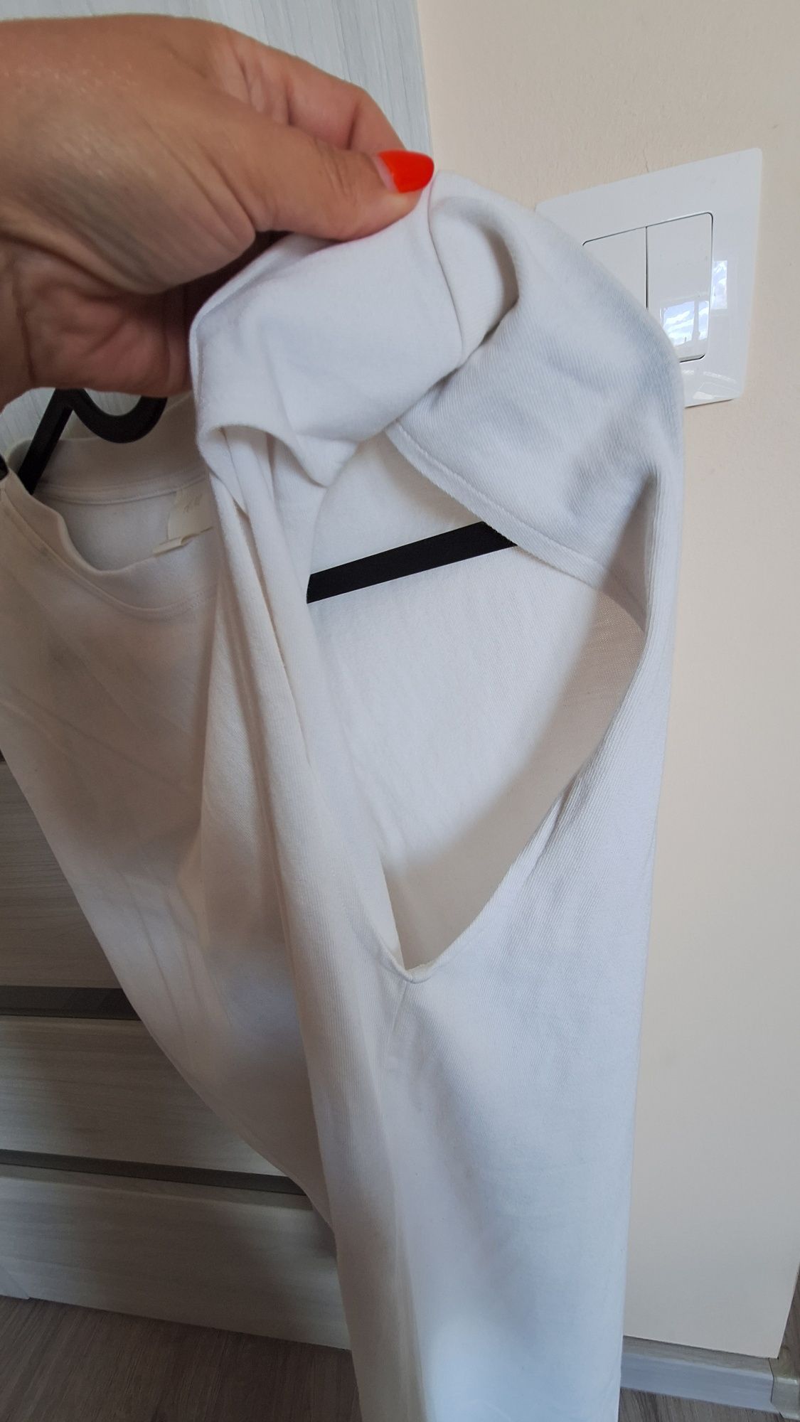 Biała dresowa sukienka H&M xs