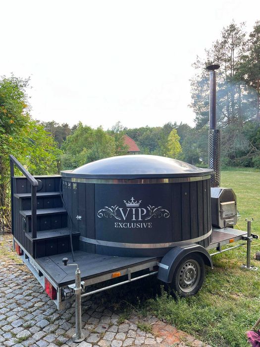 mobilna gorąca bania ruska, balia, jacuzzi, hydromasaż,na wynajem DUŻA