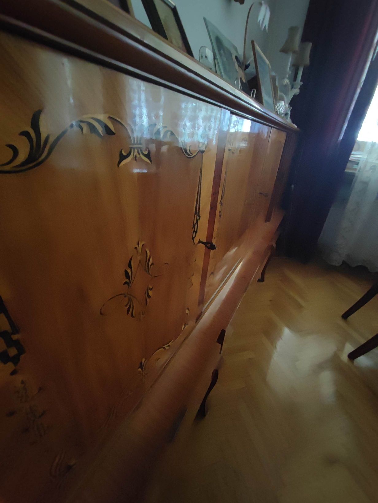 Komoda Kredens Bufet rumuński SHERATON lata 80-te Intarsja