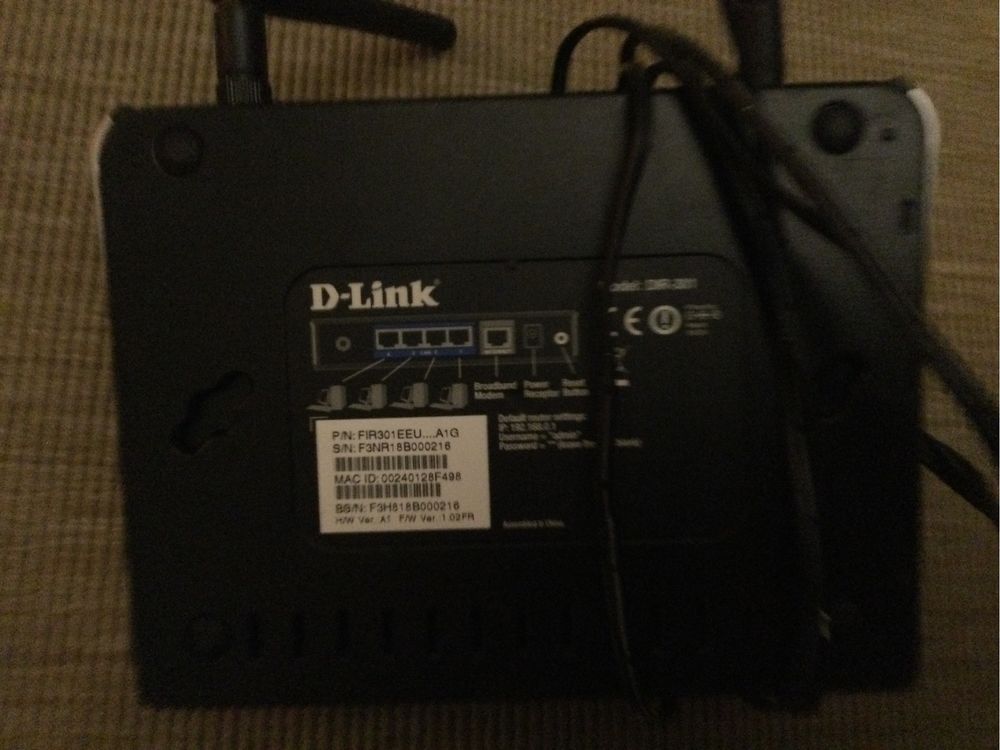 Ruter d-link model DIR-301 czarny