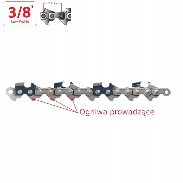 Łańcuch Tnący Do Piły Oregon 55 Ogniw 1.3Mm 3/8 Stihl Dolmar Oleo-Mac