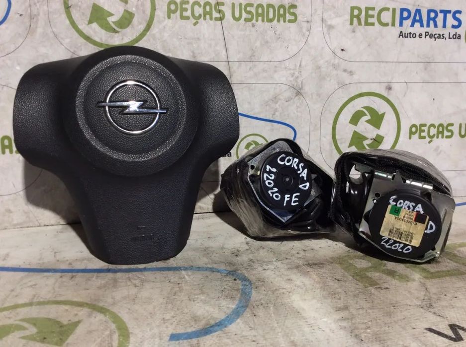 Airbag do condutor e cintos Opel Corsa D