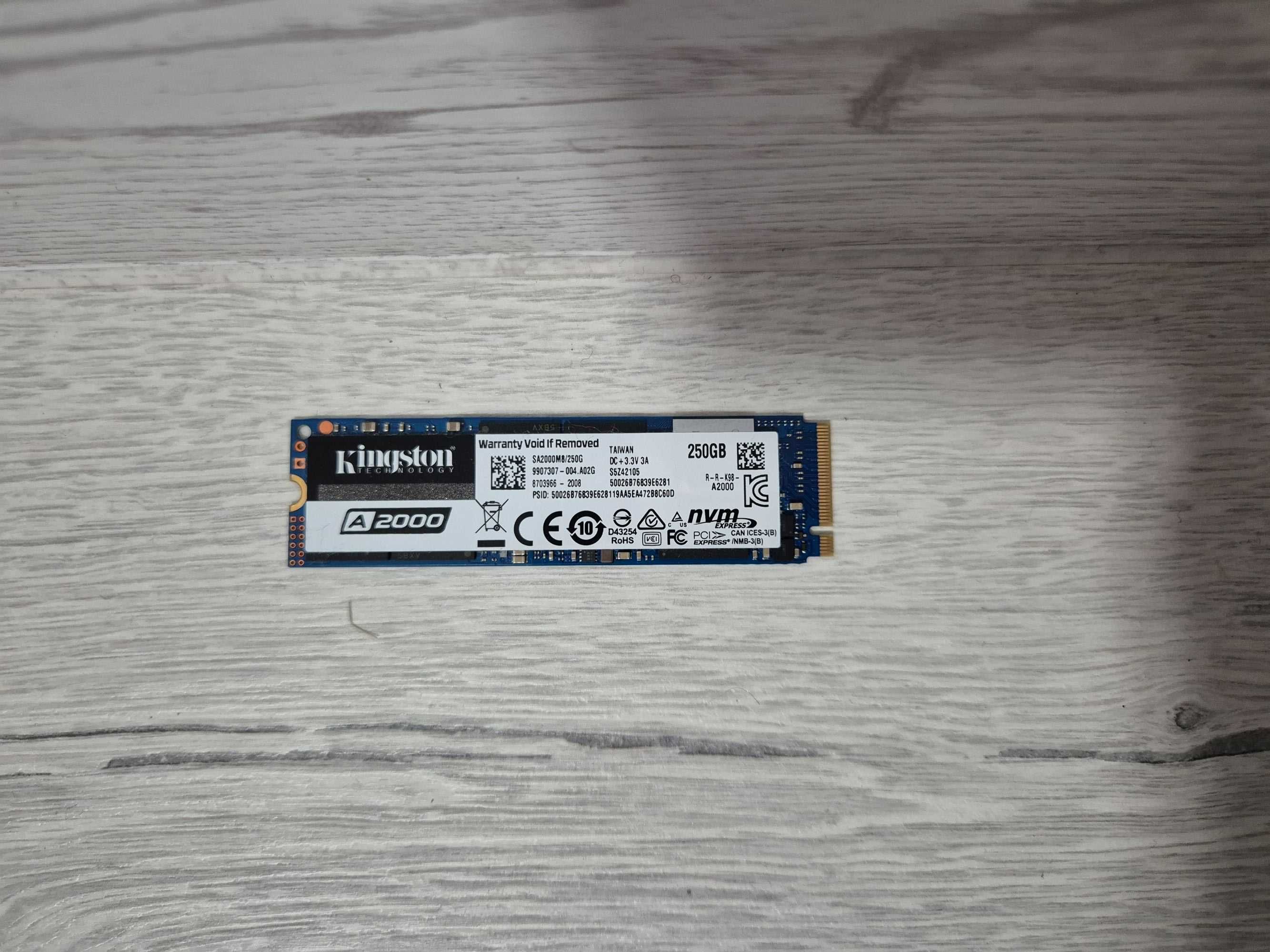M.2 SSD диск 250GB Kingston A2000 (M.2 2280 \ NVMe \ PCI-e 3.0 x4)