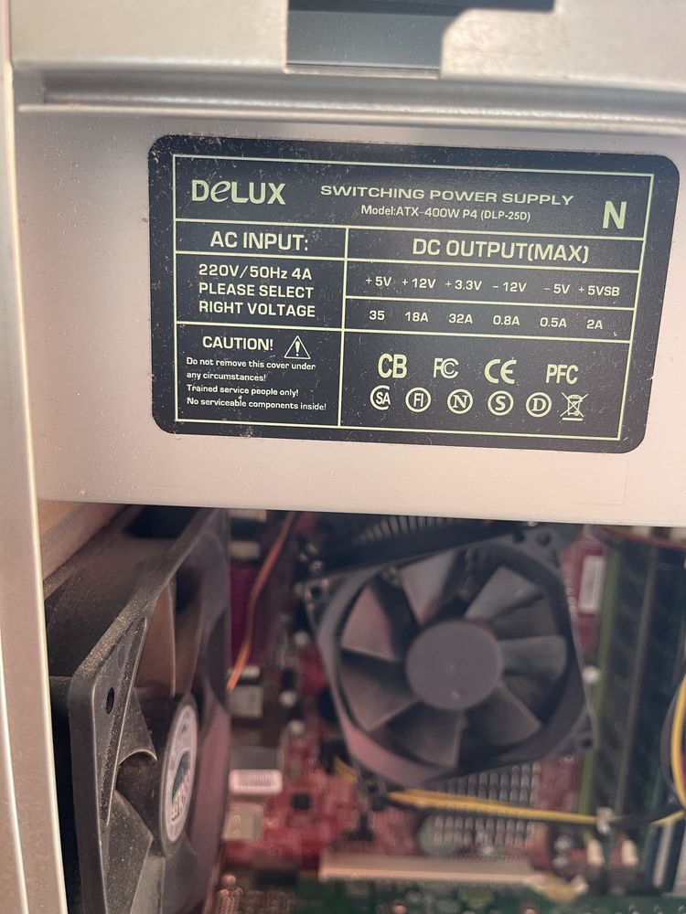 Компьютер ПК Intel Cоre 2 Quad Q9450, 4 Гб, SSD 120Гб, HDD 1 Тб