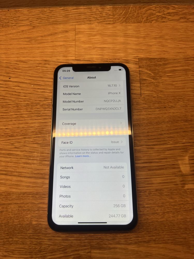Iphone X bialy 256gb