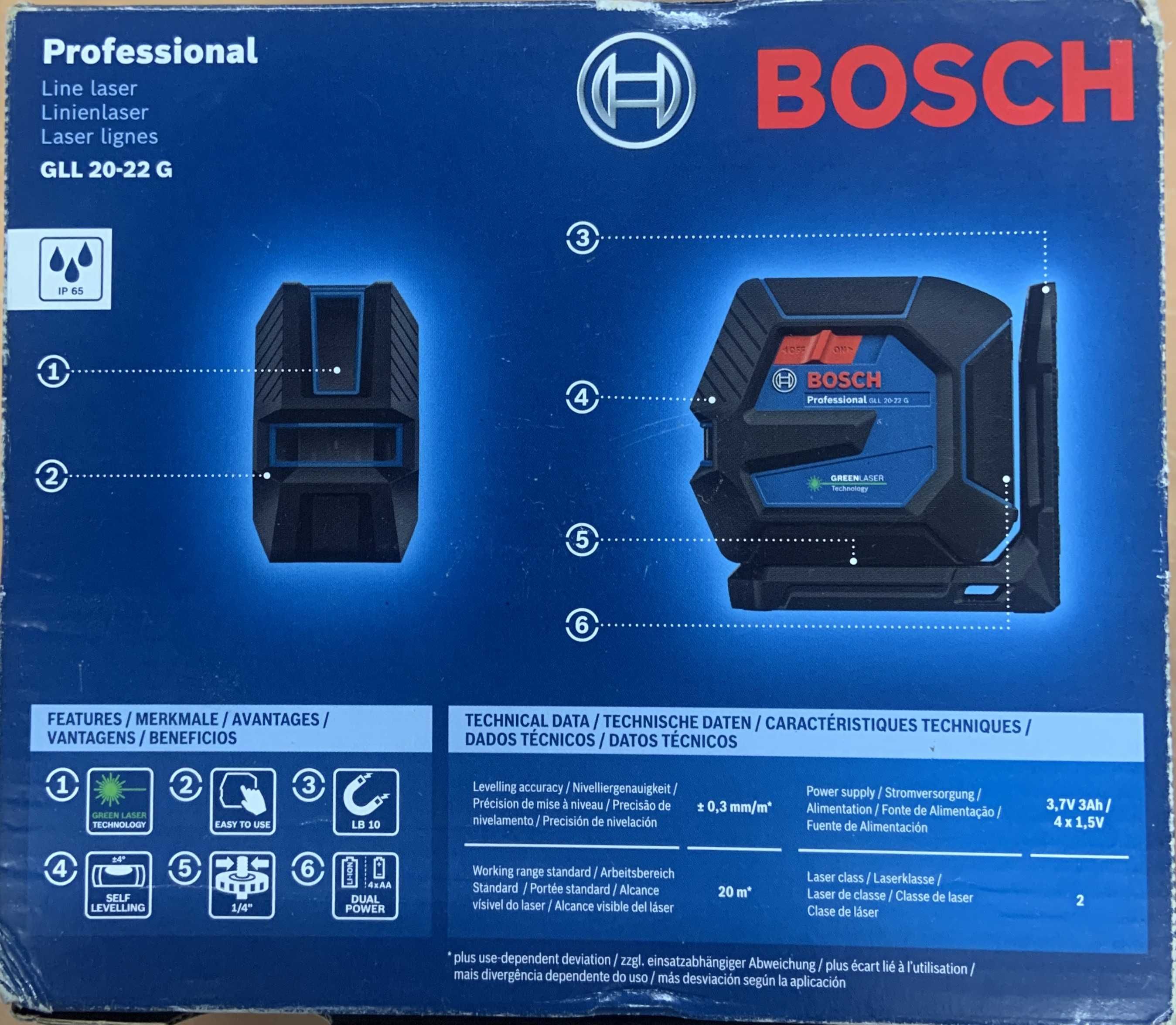 Лазерний нівелір Bosch GLL 20-22 G Professional (0601065600)