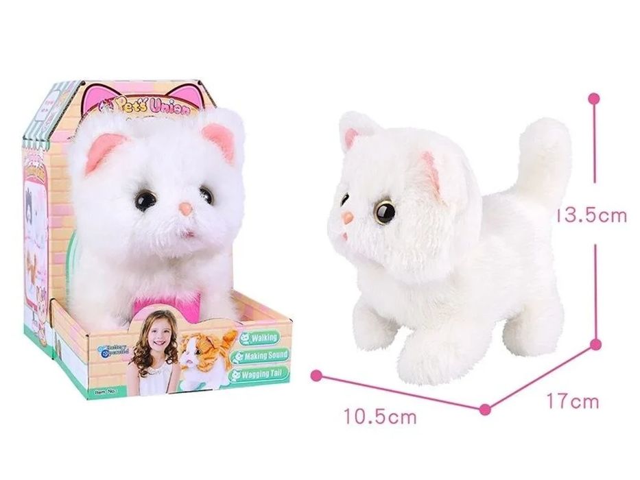 Інтерактивна іграшка Кошеня на батарейках в коробці L