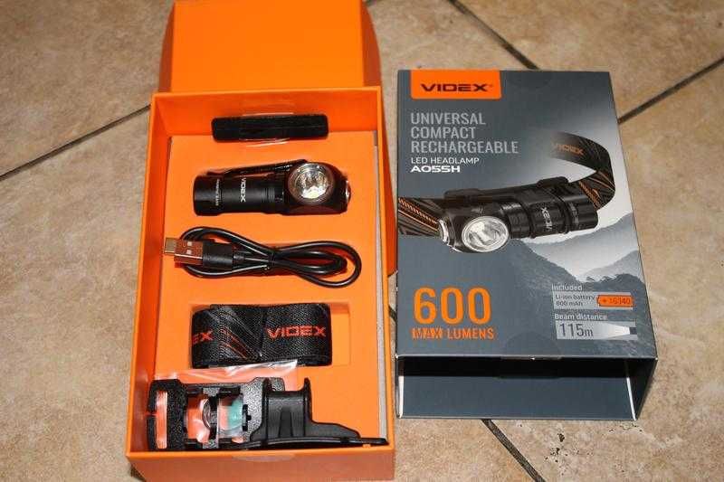 Портативный светодиодный фонарик videx vlf-a055h 600lm 5700k