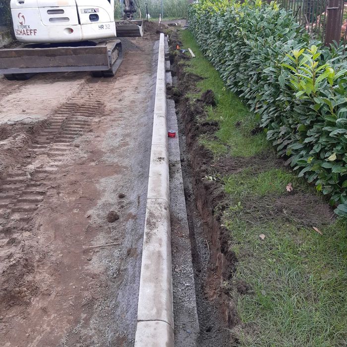 Usługi koparko-ładowarka, młot, prace ziemne