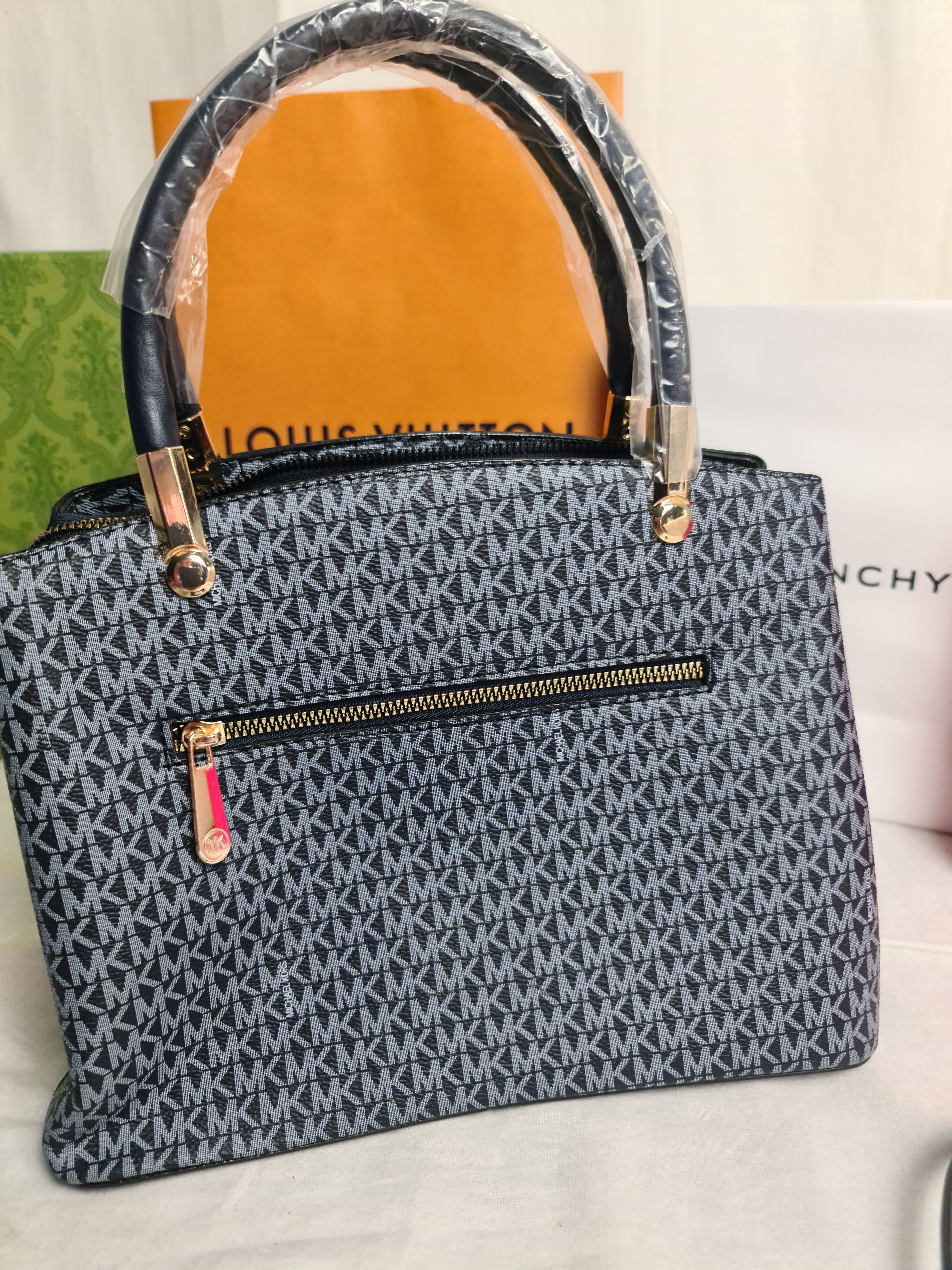 Torba dlugie raczki damska Michael Kors monogram MK grafit serduszko