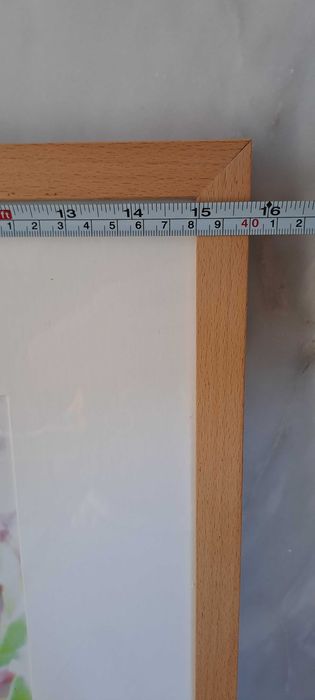 Quadro com foto e moldura madeira