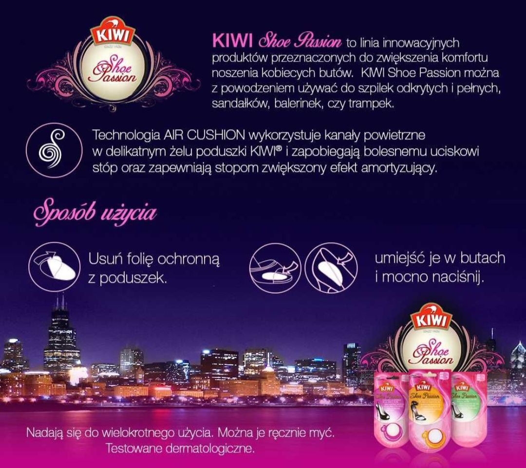 KIWI SHOE PASSION poduszki żelowe pod podbicie stopy