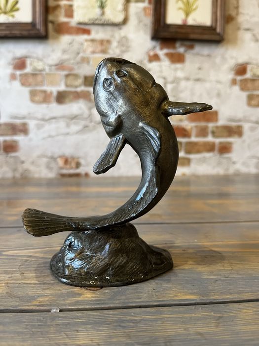 Чугунные статуэтки.Емеля и щука.Конёк Горбунок.Конь.Куса.Касли.СССР.