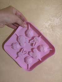 Силиконовая форма для конфет на палочке шоколада Микки Маус зайчик