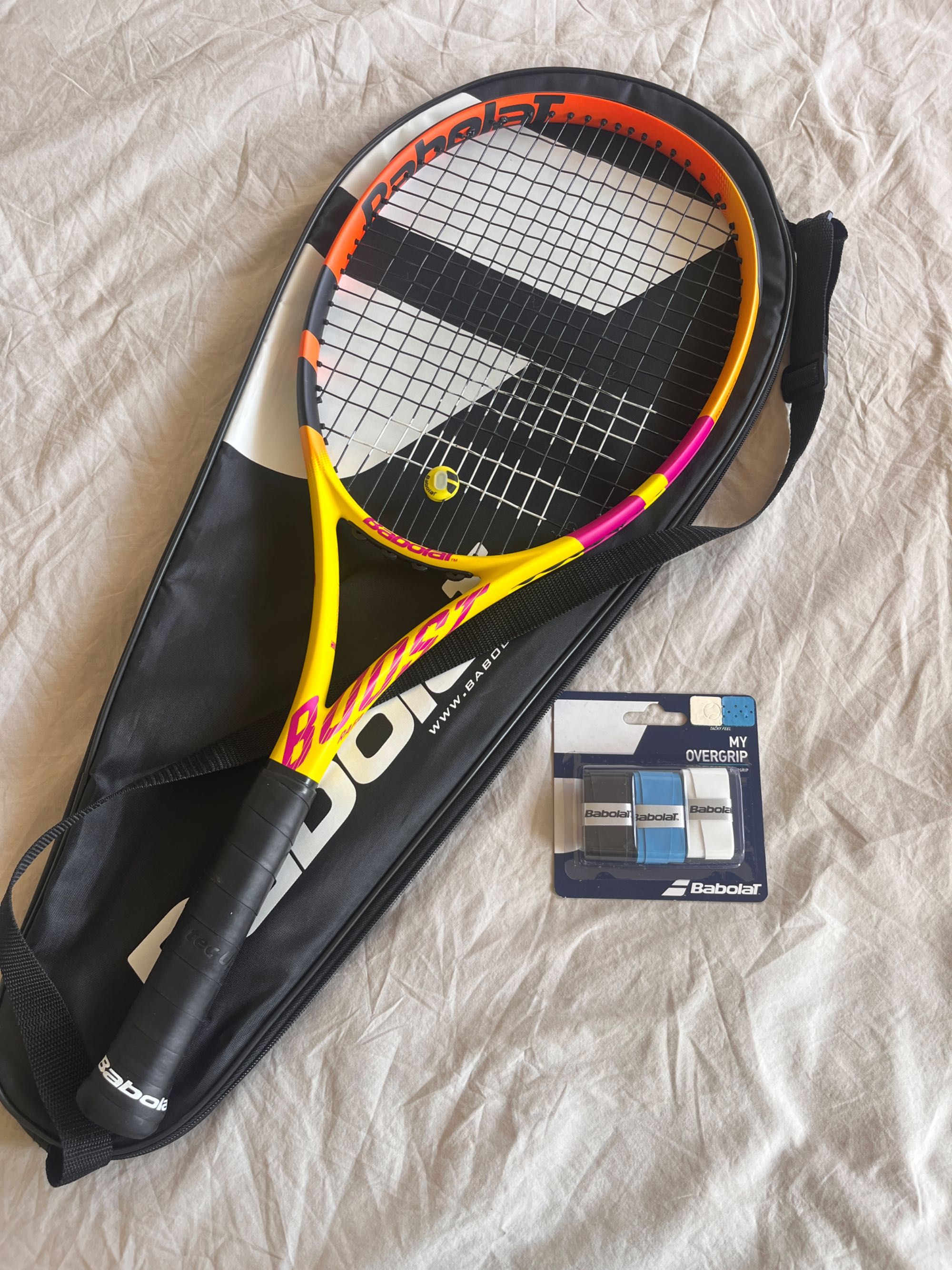 raquete de tênis Babolat boost by Rafa nova + bolsa e overgrip extra