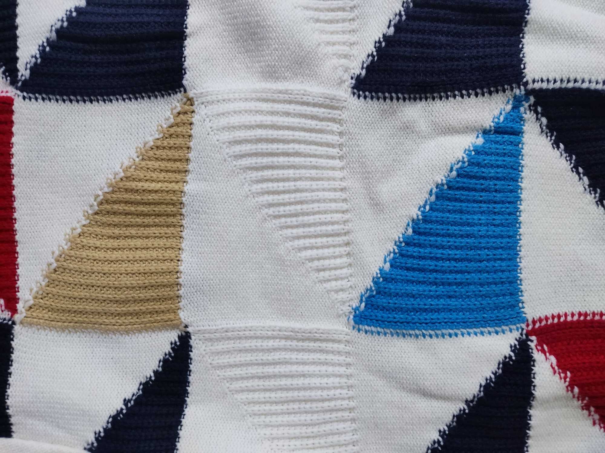 Męski kolorowy sweter trójkąty ZARA