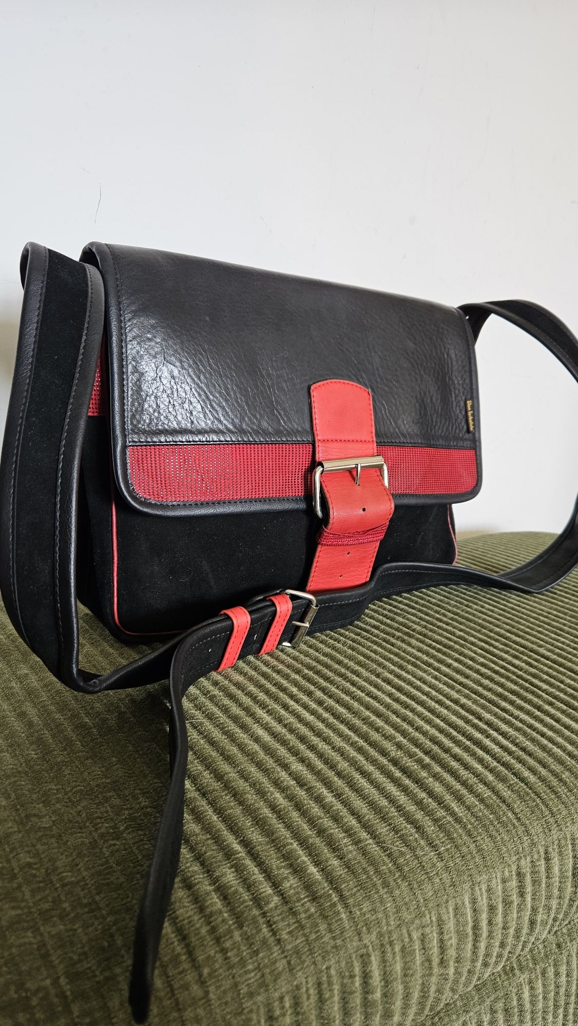 Torba na laptopa aktówka listonoszka skórzana