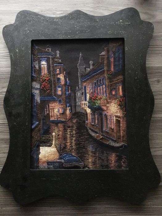 Картина вышивка венеция