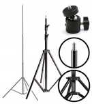 Statyw Tripod Poziomicy 2,9 M 8kg Oświetleniowy Stabilny + Głowica Obr