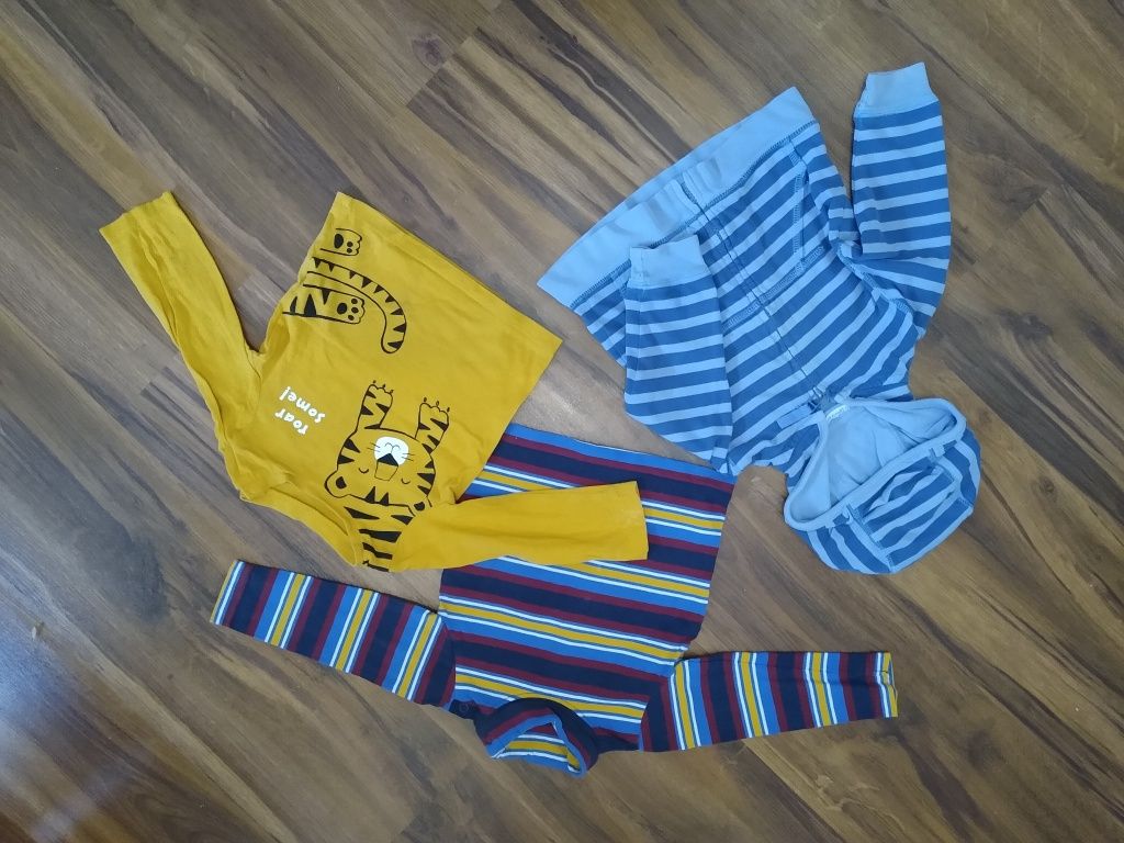 68 Bluza bluzka bluzeczka dla chłopca paski tygrys 68 zestaw