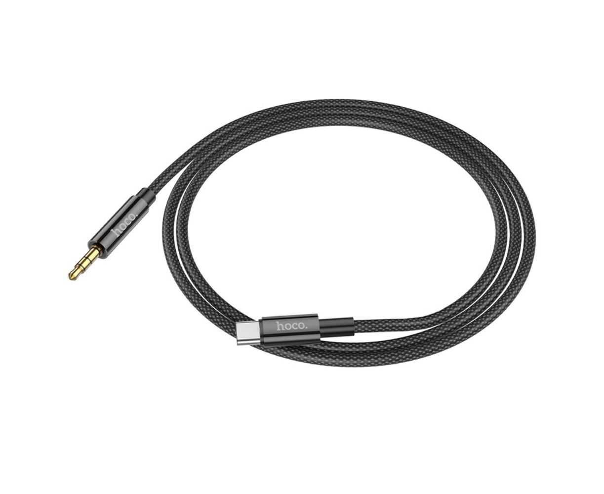 Кабель AUX Hoco UPA19 Jack 3.5 - Type-C  1 м  черный