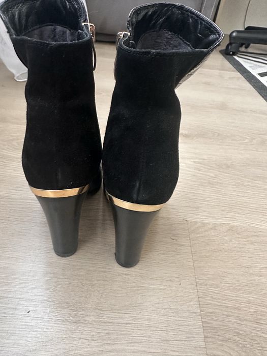 Жіночі ботільйони на осінь, жіноче осіннє взуття, замшеві ботільон.