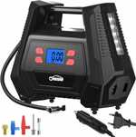 Mini Kompresor Przenośny Pompka Latarka 12V/230V 150PSI Różne