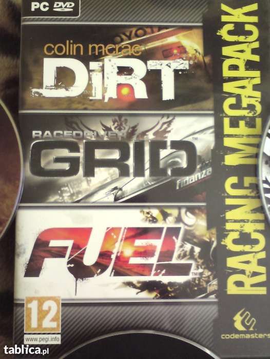 gra DIRT-colin mcrae,GRID racedriver,FUEL, RACING MEGAPACK