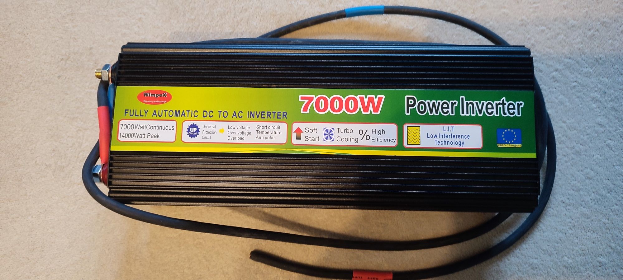 Автомобільний перетворювач (інвертор) 12V-220V WIMPEX 7000W